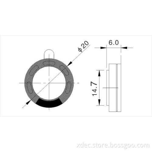 20mm high performance 8ohm 0.5w thin mylar speaker